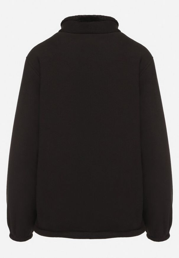 Born2be - Czarny Klasyczny Polar ze Ściągaczami przy Rękawach Paradi. Okazja: na spacer, na co dzień. Kolor: czarny. Materiał: polar. Długość rękawa: długi rękaw. Długość: długie. Styl: klasyczny