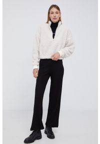 Calvin Klein Jeans - Sweter z domieszką wełny. Typ kołnierza: golf. Kolor: czarny. Materiał: wełna. Długość rękawa: długi rękaw. Długość: długie. Wzór: aplikacja #5