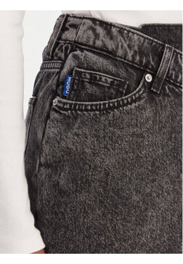 Hugo - HUGO Spódnica mini Galaxy 50559270 Czarny. Kolor: czarny. Materiał: bawełna