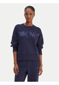 DKNY Sport Bluza DP6T1561 Granatowy Oversize. Kolor: niebieski. Materiał: bawełna. Styl: sportowy #1