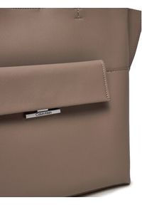 Calvin Klein Torebka Linear K60K612556 Beżowy. Kolor: beżowy. Materiał: skórzane #4