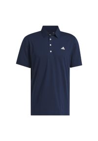 Adidas - Ultimate365 Tour Twistknit Polo Shirt. Typ kołnierza: polo. Kolor: niebieski. Materiał: materiał