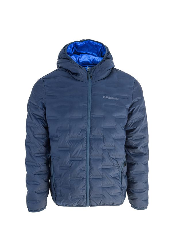 FUNDANGO - Kurtka Fundango Smoke Hooded Jacket, Mężczyźni. Kolor: niebieski. Materiał: materiał, poliester. Sezon: zima