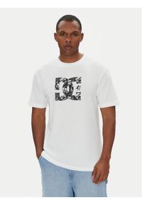 DC T-Shirt ADYZT05461 Biały Regular Fit. Kolor: biały. Materiał: bawełna