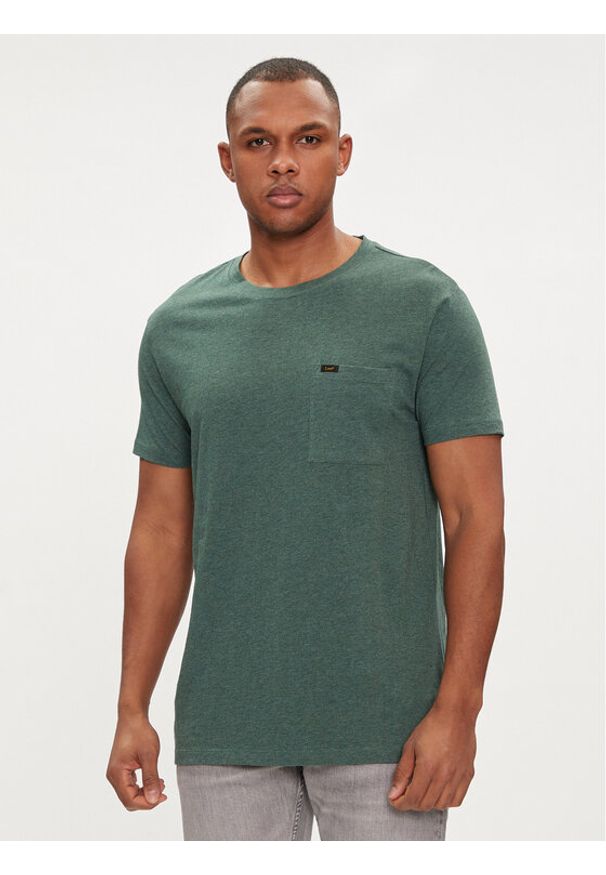 Lee T-Shirt Ultimate 112349075 Zielony Regular Fit. Kolor: zielony. Materiał: bawełna