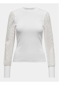 only - ONLY Bluzka New Jania 15311937 Biały Regular Fit. Kolor: biały. Materiał: bawełna