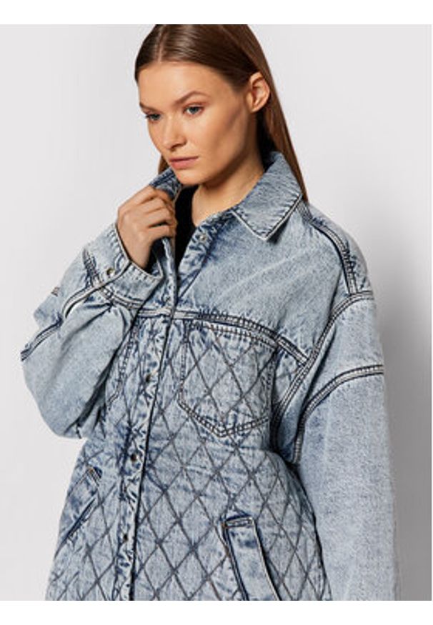 IRO Kurtka jeansowa Elemy AP201 Niebieski Relaxed Fit. Kolor: niebieski. Materiał: bawełna