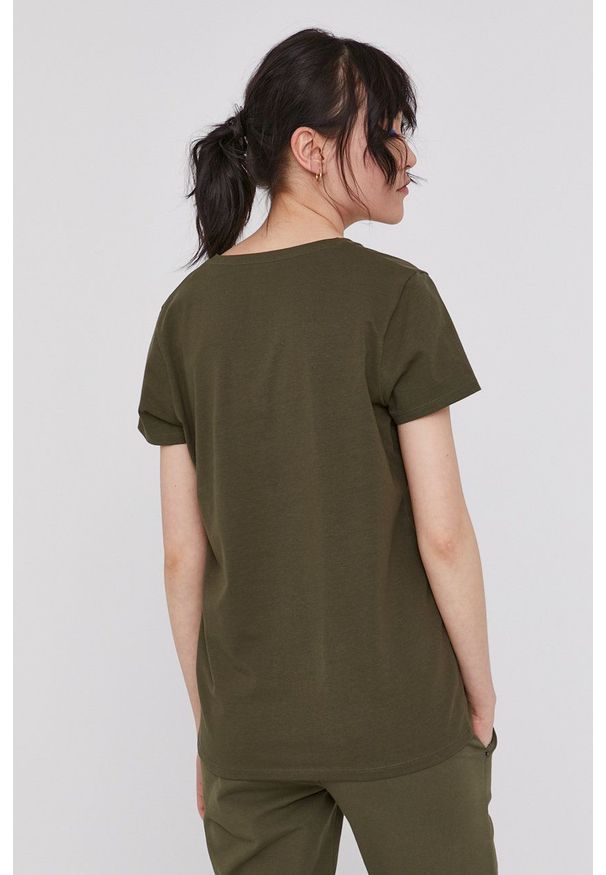 medicine - Medicine - T-shirt Basic. Kolor: zielony. Materiał: bawełna, dzianina, włókno. Wzór: gładki