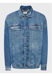 Pepe Jeans Kurtka jeansowa Young Bandana PM402673 Niebieski Regular Fit. Kolor: niebieski. Materiał: bawełna