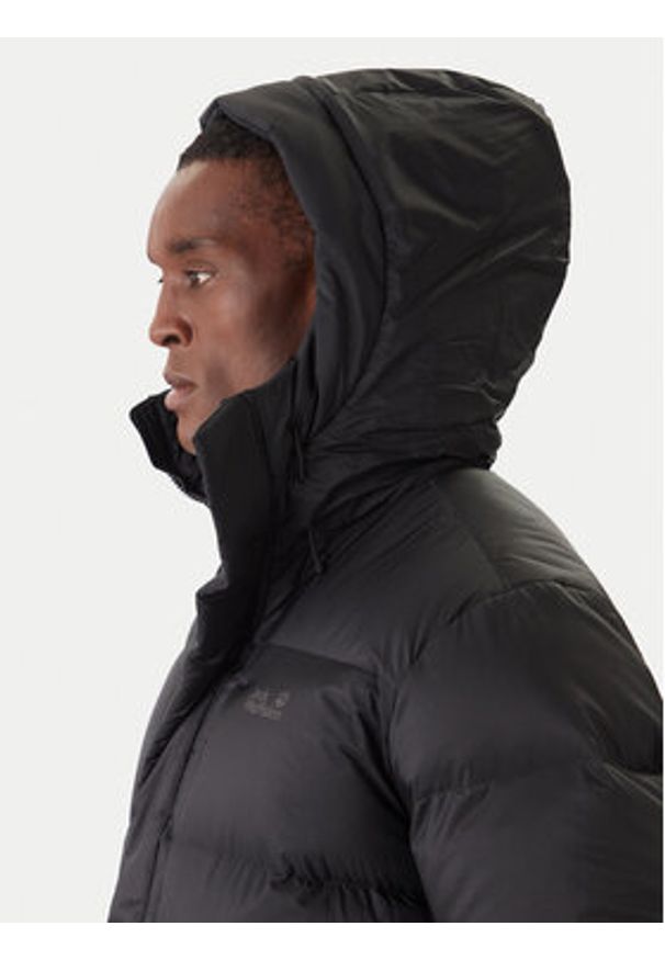 Jack Wolfskin Kurtka puchowa Icy Hill A65049 Czarny Relaxed Fit. Kolor: czarny. Materiał: syntetyk
