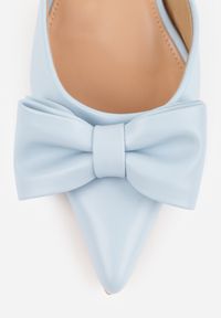 Born2be - Niebieskie Szpilki z Paskiem na Pięcie i Kokardą Adote. Zapięcie: pasek. Kolor: niebieski. Materiał: satyna. Obcas: na szpilce. Styl: elegancki, klasyczny #8