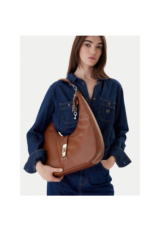 Torebka Guess. Kolor: brązowy