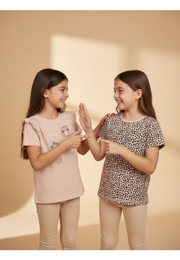 Sinsay - Koszulki z krótkim rękawem 2 pack - wielobarwny. Długość rękawa: krótki rękaw. Długość: krótkie