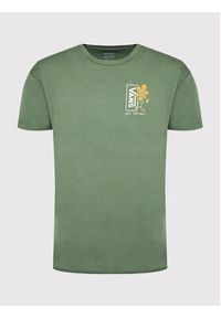 Vans T-Shirt Trippy Grin Floral VN0A7S77 Zielony Classic Fit. Kolor: zielony. Materiał: bawełna #2
