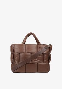 Renee - Brązowa Torebka Typu Shopper Ozdobiona Wypukłym Pikowaniem Vamiste. Kolor: brązowy. Wzór: aplikacja. Materiał: pikowane. Styl: casual