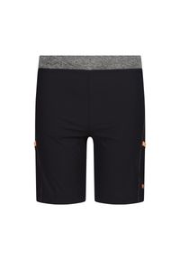 Bermudy z poliestru dla dziewczynki CMP. Kolor: czarny. Materiał: poliester. Sport: turystyka piesza #1