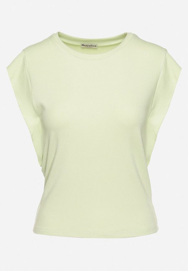Born2be - Jasnozielony Wiskozowy Top z Krótkim Rękawem Bioressa. Okazja: na co dzień. Kolor: zielony. Materiał: wiskoza. Długość rękawa: krótki rękaw. Długość: krótkie. Styl: casual, elegancki, wizytowy