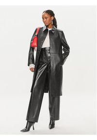 Calvin Klein Płaszcz przejściowy K20K207081 Czarny Oversize. Kolor: czarny. Materiał: skóra #4