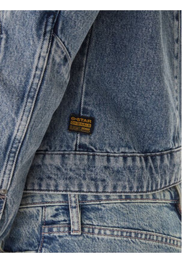 G-Star RAW - G-Star Raw Kurtka jeansowa Kitoh 3D D26776 E207 Niebieski Regular Fit. Kolor: niebieski. Materiał: bawełna