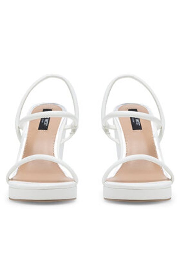 Nine West Sandały WFA2624-1 Biały. Kolor: biały. Materiał: syntetyk