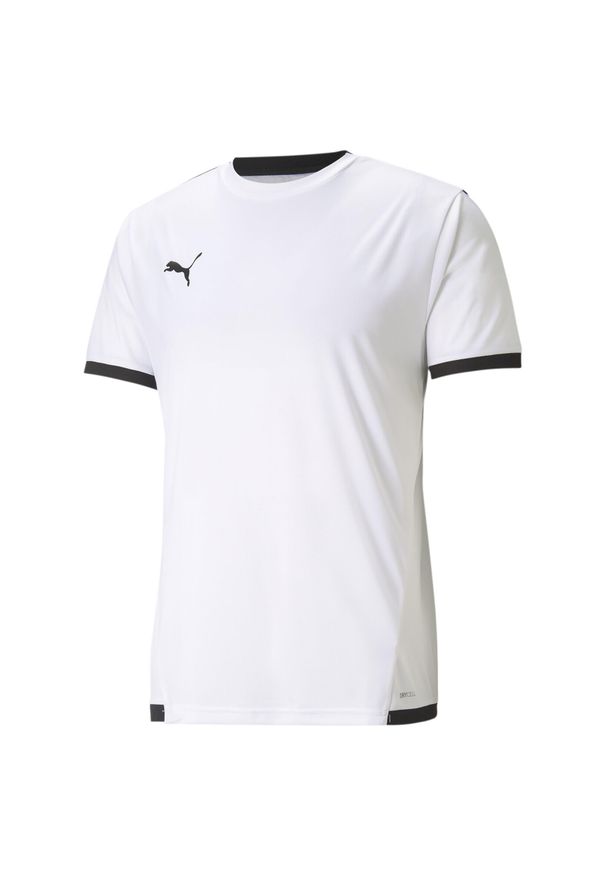 Koszulka męska Puma teamLIGA Jersey. Kolor: biały, wielokolorowy, czarny. Materiał: jersey. Sport: piłka nożna