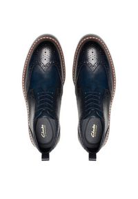 Clarks Półbuty Aldwin Limit 26178471 Granatowy. Kolor: niebieski. Materiał: skóra