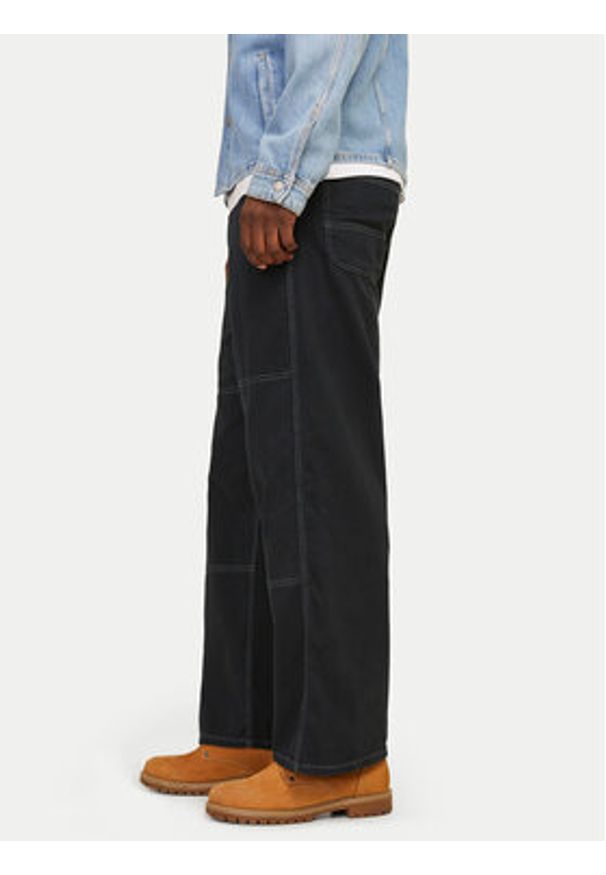 Jack & Jones Spodnie materiałowe Owen 12273515 Czarny Baggy Fit. Kolor: czarny. Materiał: bawełna