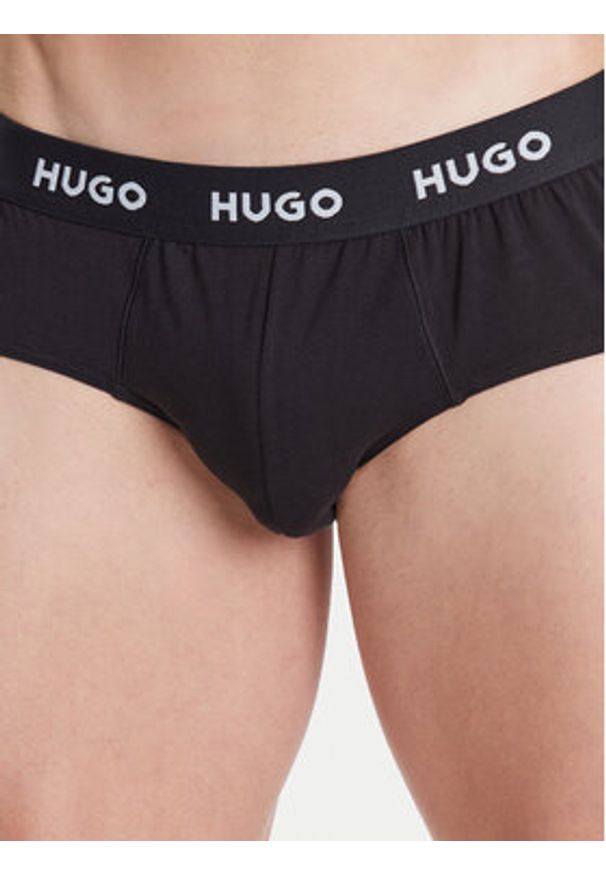 Hugo - HUGO Komplet slipów 50532570 Czarny. Kolor: czarny. Materiał: bawełna