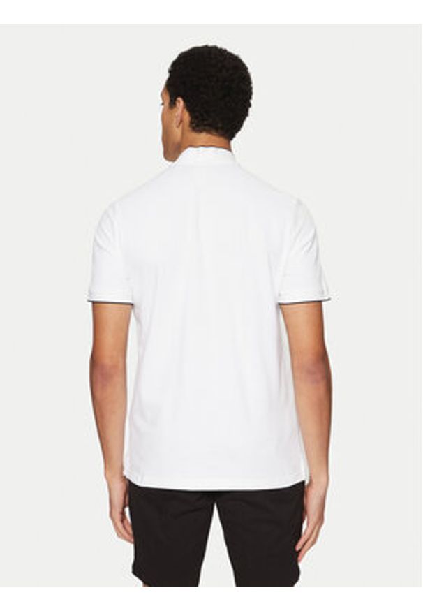 Calvin Klein Polo K10K114139 Biały Regular Fit. Typ kołnierza: polo. Kolor: biały. Materiał: bawełna