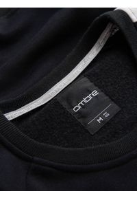 Ombre Clothing - Trójkolorowa bluza męska dresowa z raglanowymi rękawami – czarna V3 - Rozmiar: XL. Okazja: na co dzień. Kolor: czarny. Materiał: dresówka. Długość rękawa: raglanowy rękaw. Wzór: nadruk. Styl: sportowy, casual #5