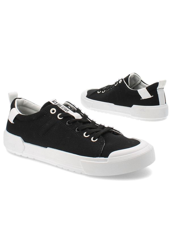 Big-Star - Czarne Trampki Big Star Sportowe Obuwie Damskie. Kolor: czarny. Materiał: materiał. Sezon: lato. Styl: sportowy