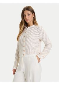 French Connection Kardigan 78ZCE Écru Regular Fit. Materiał: bawełna