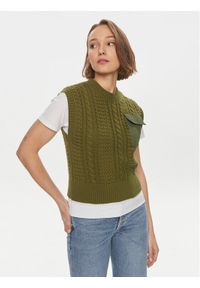 GESTUZ - Gestuz Sweter Carla 10906271 Zielony Regular Fit. Kolor: zielony. Materiał: bawełna