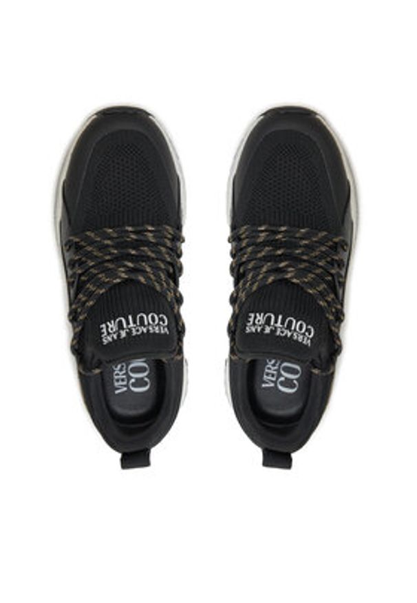 Versace Jeans Couture Sneakersy 76VA3SA8 Czarny. Kolor: czarny. Materiał: materiał