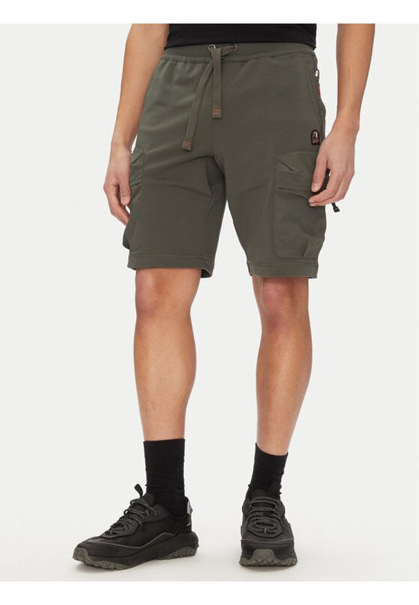 Parajumpers Szorty sportowe Irvine 25SMPMPARE06 Zielony Regular Fit. Kolor: zielony. Materiał: bawełna. Styl: sportowy