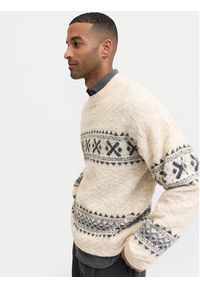Jack & Jones Sweter Blumax 12286244 Beżowy Relaxed Fit. Kolor: beżowy. Materiał: syntetyk #2