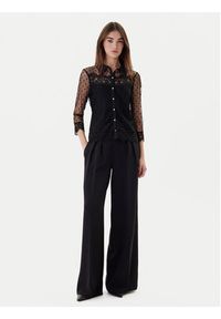 Morgan Bluzka 252-TEREZA Czarny Slim Fit. Kolor: czarny. Materiał: syntetyk