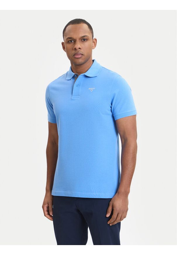 Barbour Polo Tartan MML0012BL95 Niebieski Tailored Fit. Typ kołnierza: polo. Kolor: niebieski. Materiał: bawełna