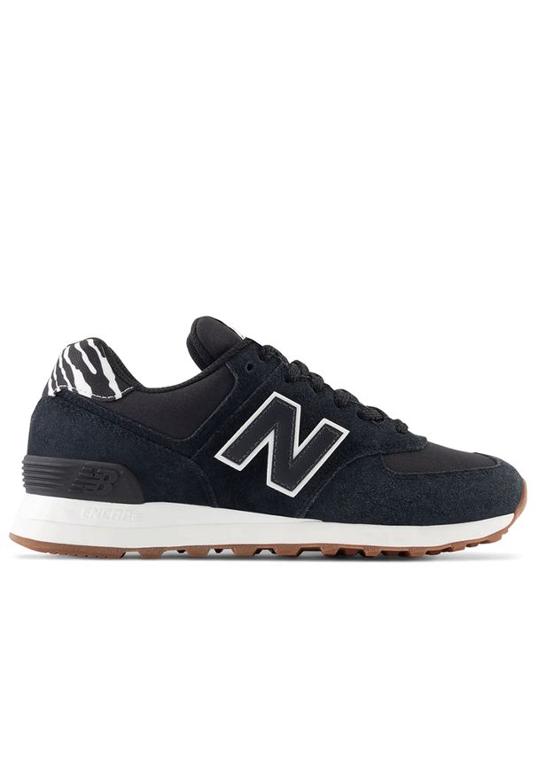 Buty New Balance WL574XB2 - czarne. Okazja: na co dzień. Kolor: czarny. Materiał: guma, skóra, zamsz, materiał, syntetyk. Szerokość cholewki: normalna. Model: New Balance 574