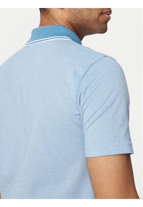 BOSS - Boss Polo Peoxfordnew 50507814 Niebieski Relaxed Fit. Typ kołnierza: polo. Kolor: niebieski. Materiał: bawełna