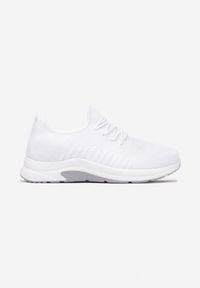 Born2be - Białe Buty Sportowe Alcassa. Nosek buta: okrągły. Zapięcie: bez zapięcia. Kolor: biały. Materiał: materiał. Szerokość cholewki: normalna #4