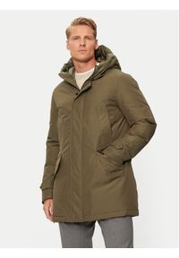 Woolrich Kurtka puchowa CFWOOU0487MRUT0001 Zielony Regular Fit. Kolor: zielony. Materiał: bawełna