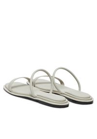 Calvin Klein Klapki Flat Sandal Squared 2-Bar Lth HW0HW02532 Écru. Kolor: kremowy. Materiał: skóra #4