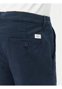 Pepe Jeans Szorty materiałowe PM801181 Granatowy Regular Fit. Kolor: niebieski. Materiał: bawełna #4