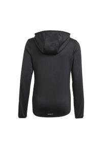 Adidas - Bluza dziecięca z kapturem na zamek błyskawiczny adidas Designed To Move 3-Bande. Typ kołnierza: kaptur. Kolor: czarny, biały, wielokolorowy. Sport: joga i pilates
