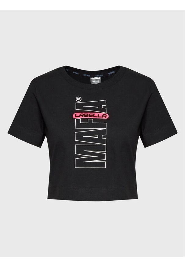 LABELLAMAFIA - LaBellaMafia T-Shirt 25869 Czarny Regular Fit. Kolor: czarny. Materiał: bawełna