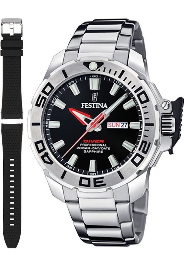 Zegarek Festina Zegarek męski Festina F20665-4 srebrny. Kolor: srebrny