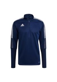 Adidas - Bluza męska adidas Tiro 21 Training Top granatowa. Kolor: niebieski, wielokolorowy, biały