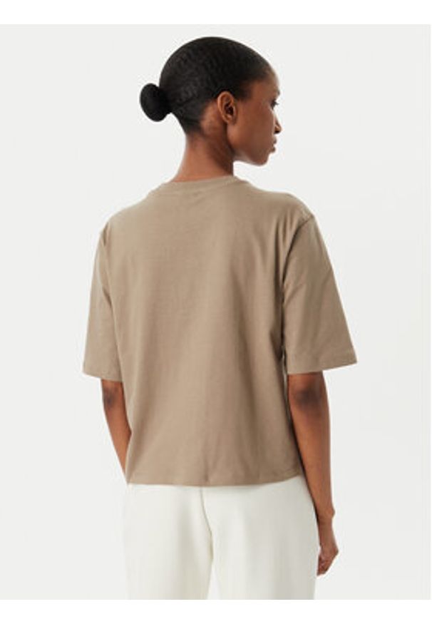 Guess T-Shirt V4YI06 I3Z14 Beżowy Regular Fit. Kolor: beżowy. Materiał: bawełna