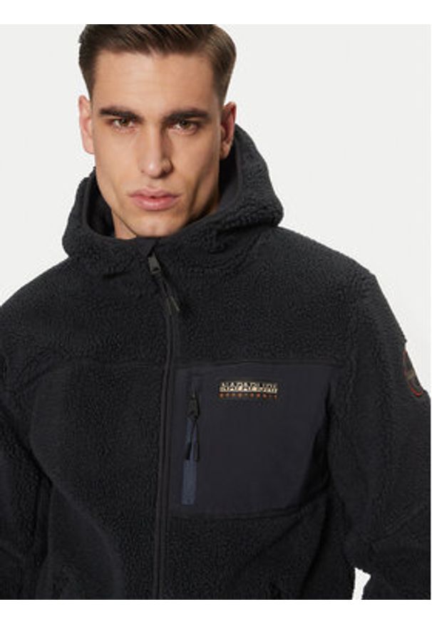 Napapijri Polar Yupik NP0A4GNS Czarny Regular Fit. Kolor: czarny. Materiał: syntetyk